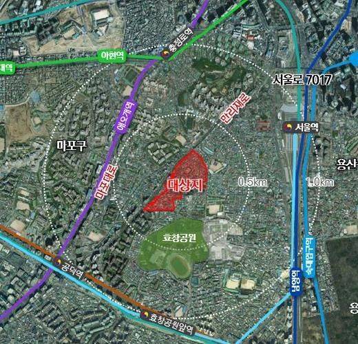 서울 공덕8구역 재개발 사업 위치도. 사진제공=서울시