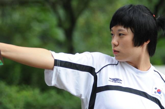 2010년 충북체고 3학년 당시 김예지. / 사진=대한사격연맹 제공