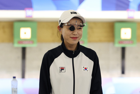 Kim Ye-ji reacts while training in Chateauroux, France on July 26.  [YONHAP]