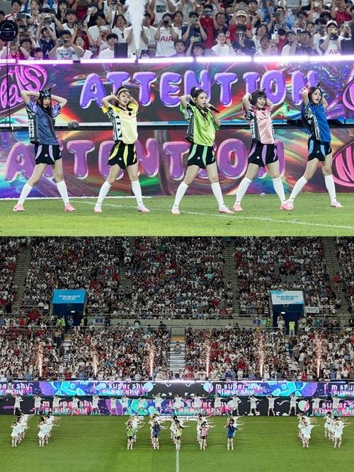 뉴진스(NewJeans)가 세계적인 축구 경기의 하프타임 쇼에 초대돼 그에 걸맞은 아티스트로서 위상과 영향력을 증명했다.  사진=쿠팡플레이