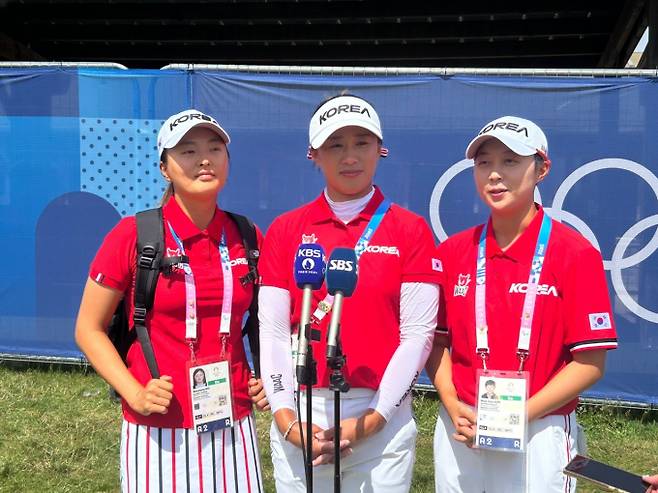 왼쪽부터 파리올림픽 여자 골프에 출전하는 한국 대표팀 고진영, 양희영, 김효주. /사진= 뉴스1