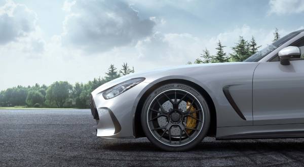 Mercedes AMG’s ‘Mercedes AMG GT Coupe’ model with Hankook Tire’s Ventus S1 evo Z. [Courtesy of Hankook Tire & Technology Co.]