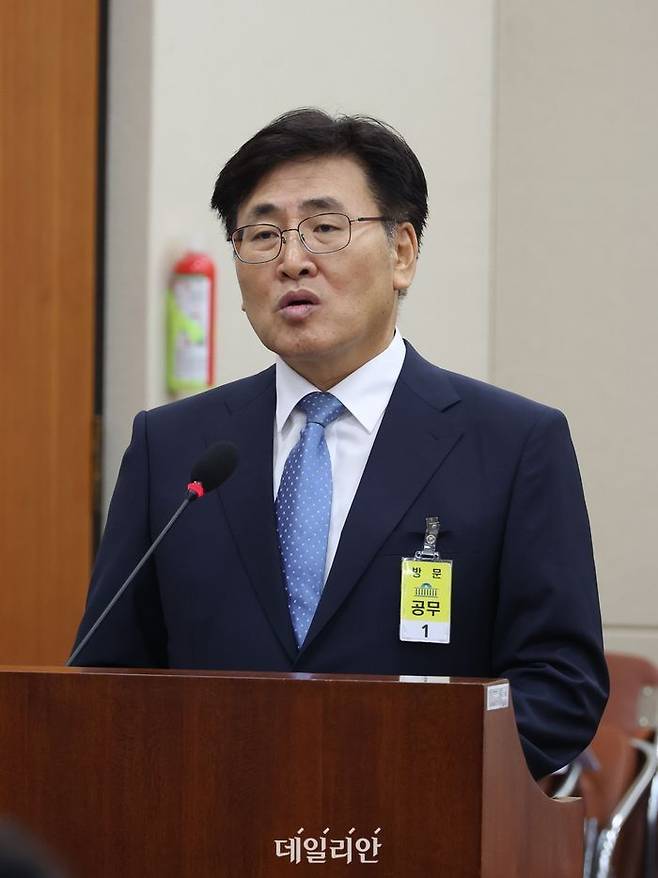 모두발언하고 있는 유상임 과학기술정토봉신부 장관 후보자. ⓒ뉴시스