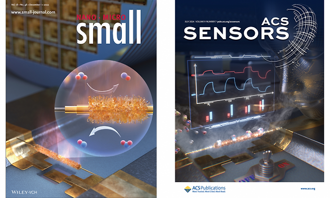 울산과학기술원 연구팀이 개발한 전자코 기술이 국제학술지 표지논문들로 선정됐다. UNIST 제공.
