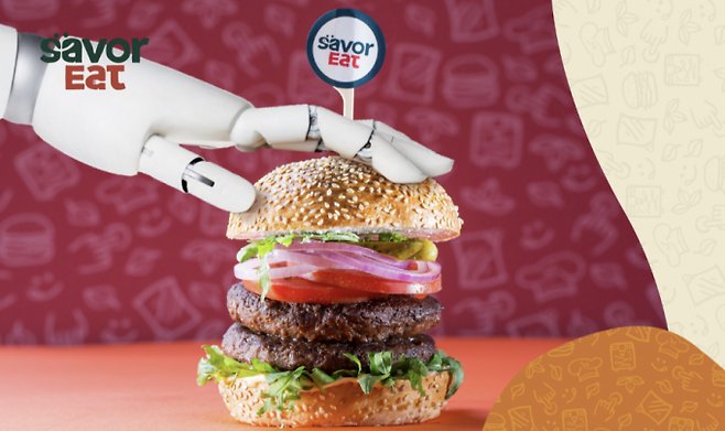세이비럿이 3D 프린터로 만든&nbsp;햄버거. 세이버릿 제공