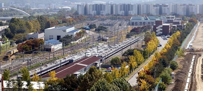 서울 강남구 수서차량기지의 모습. [매경DB]