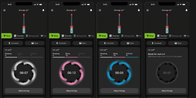 다이슨 에어랩 i.d™ 멀티 스타일러 앤 드라이어 마이다이슨 앱 사용 화면 (사진=다이슨)