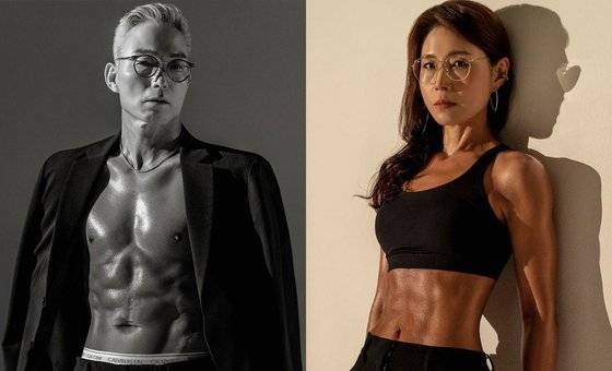 부부의 바디프로필 사진. 사진 '옥동핏' 인스타그램 캡처