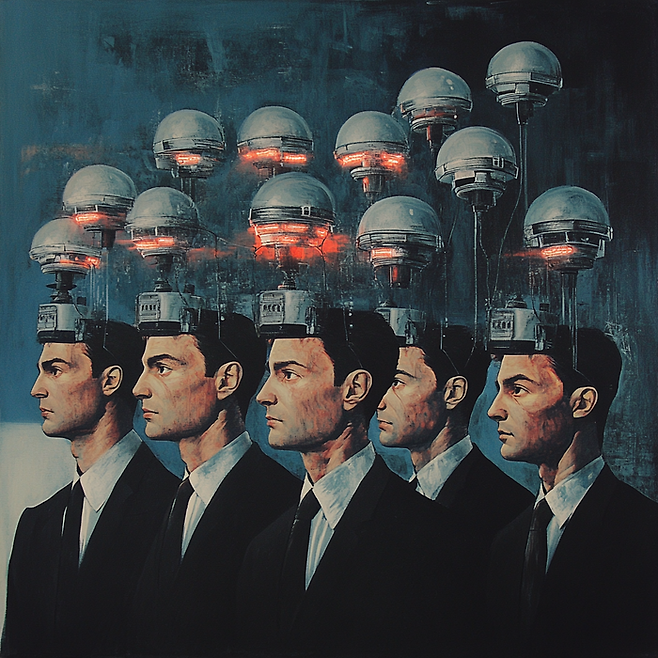 세뇌에 관한 일러스트 [미드저니]