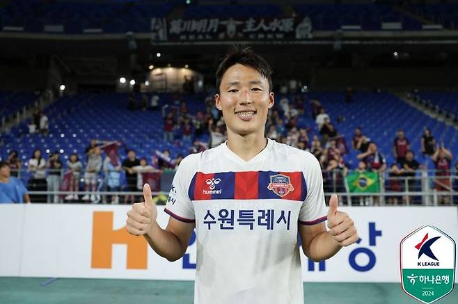 [서울=뉴시스] 프로축구 K리그1 수원FC의 손준호. (사진=한국프로축구연맹 제공) *재판매 및 DB 금지