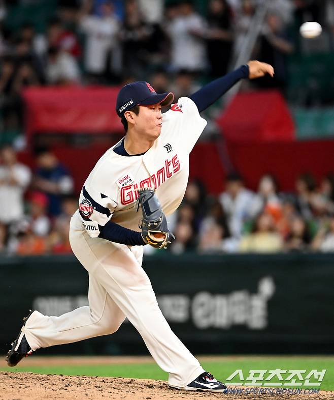 5일 인천SSG랜더스필드에서 열린 2024 KBO 퓨처스리그 올스타전, 남부 롯데 정현수가 역투하고 있다. 인천=허상욱 기자wook@sportschosun.com/2024.07.05/