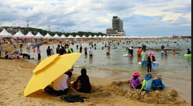 ▲ 지난달 12일 정식 개장한 강원 고성군 30개 해수욕장에 18일까지 모두 203만9345명의 피서객이 방문해 지난해(169만5276명)에 비해 20.3%(34만4069명) 증가했다. 송지호해수욕장 개장중 모습. 전인수