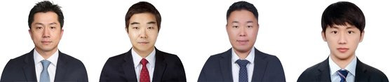 (왼쪽부터) 박우태, 옥종걸, 전형국, 윤관호 교수