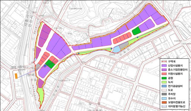 안산 신길일반산단 산업단지 조성사업 토지이용계획도. / 자료제공=안산시