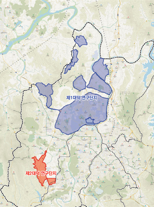 제2 대덕연구단지 위치도. 대전시 제공