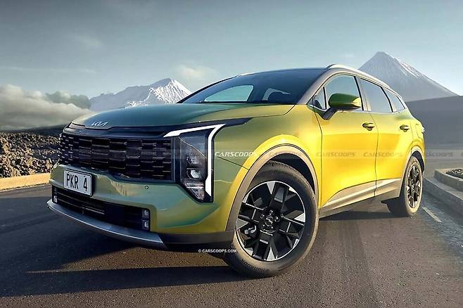 기아 '스포티지 페이스리프트' 예상도 (출처 : Carscoops)