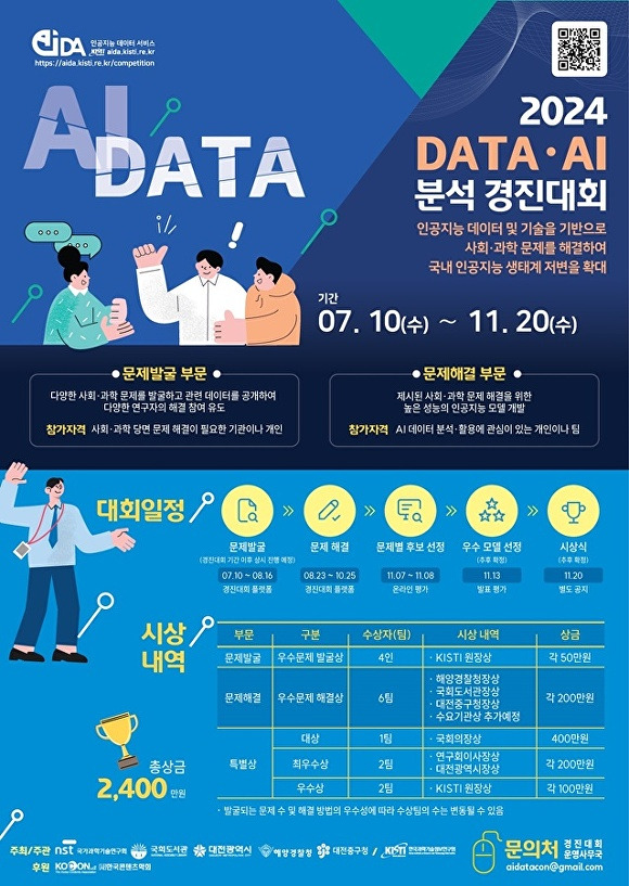 2024년 DATA·AI 분석 경진대회 홍보 포스터[사진=대전중구]