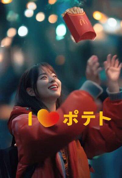 일본 맥도날드 광고에 출연한 AI 모델의 모습. 엑스 캡처