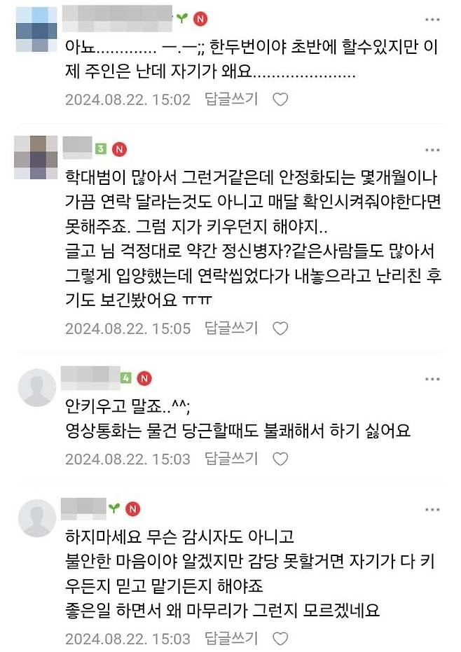 수시로영상통화캣맘3.jpg 수시로 영상통화하는 조건을 내건 캣맘.jpg