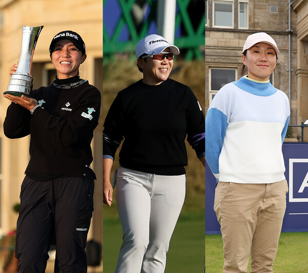 2024년 미국여자프로골프(LPGA) 투어 메이저 골프대회 AIG여자오픈(브리티시 여자오픈) 우승을 차지한 리디아 고(Ross Parker/R&A/R&A via Getty Images). 우승 경쟁한 신지애, 은퇴를 발표한 김인경 프로(사진제공=Oisin Keniry/R&A/R&A via Getty Images)