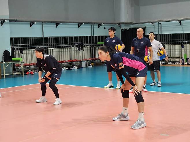 훈련하는 김연경 [흥국생명 배구단 제공. 재판매 및 DB금지]