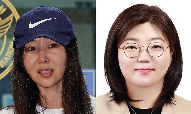 Min Hee-jin, former CEO of ADOR at left, and incoming CEO Kim Ju-young [ADOR]