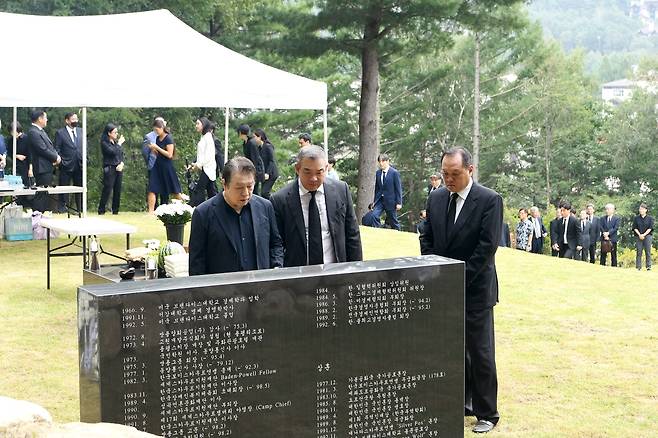 김석원 전 쌍용그룹 회장 서거 1주기 추도식 [국민대 제공. 재판매 및 DB 금지]