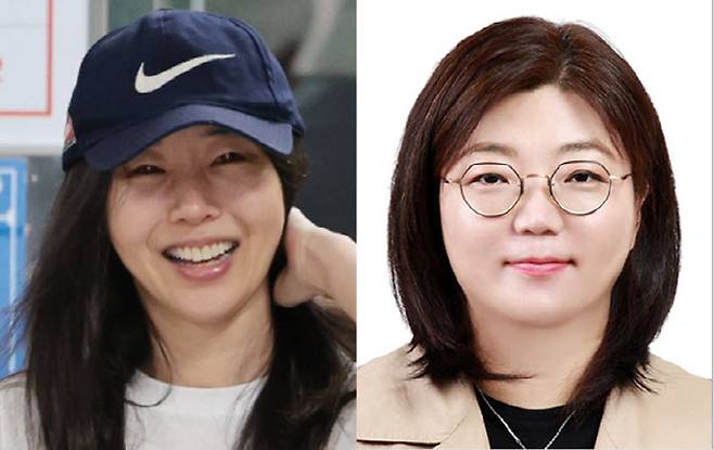 어도어의 민희진 전 대표(좌), 김주영 신임 대표(우) (사진=연합뉴스)
