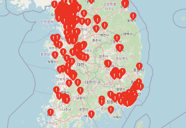 사진=‘딥페이크 피해학교 지도’ 캡처