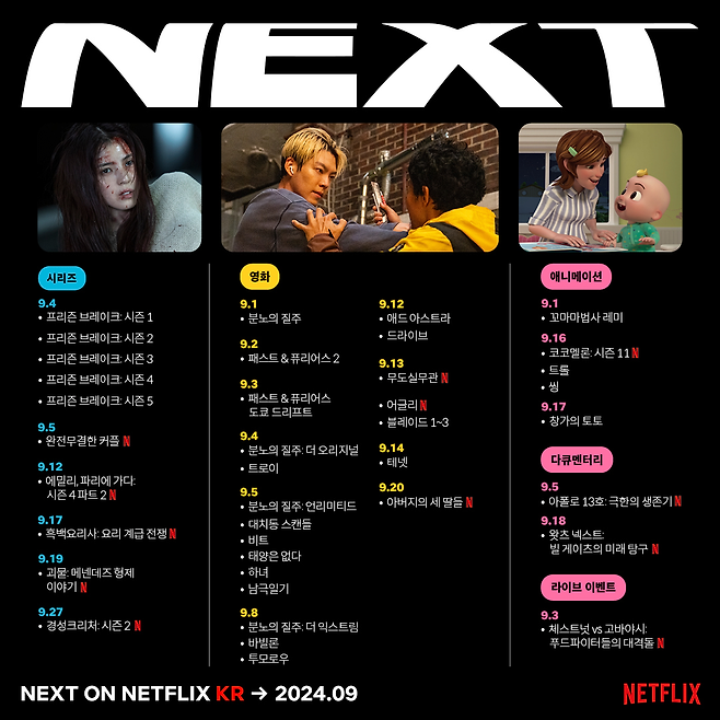 image.png 넷플릭스9월 예정작 (프리즌브레이크,테넷,비트,태양은없다,경성크리쳐)