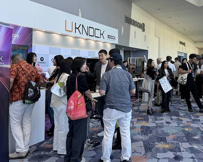 한국콘텐츠진흥원은 지난 6월 27일부터 29일까지 미국 애너하임에서 열린 '유녹 2024 인 애너하임' 운영을 성황리에 마쳤다./사진= 콘진원