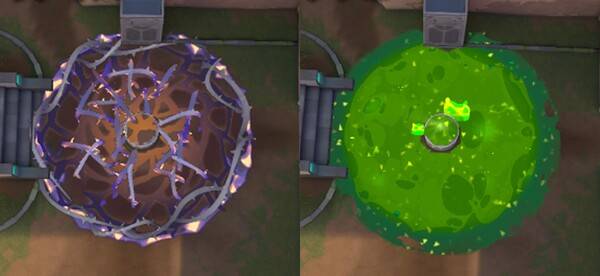 - 면도날 덩굴의 크기는 게코의 폭발봇과 크기가 동일하지만, 움직이지 않으면 대미지를 입지 않는다&nbsp;