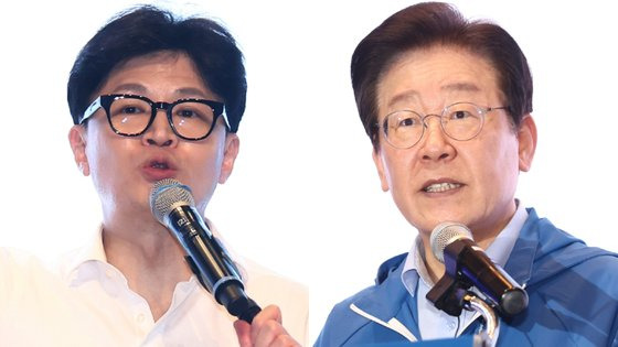 한동훈 국민의힘 대표(왼쪽)와 이재명 더불어민주당 대표. 중앙포토