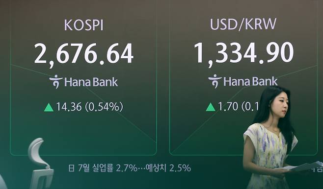 사진은 30일 서울 중구 하나은행 딜링룸. /사진=뉴시스