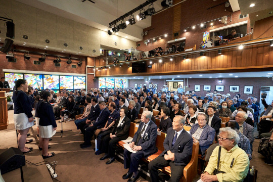 30일 서울 마포구 100주년기념교회에서 열린 호머 헐버트 박사 서거 75주기 추모식이 열리고 있다.헐버트박사기념사업회 제공