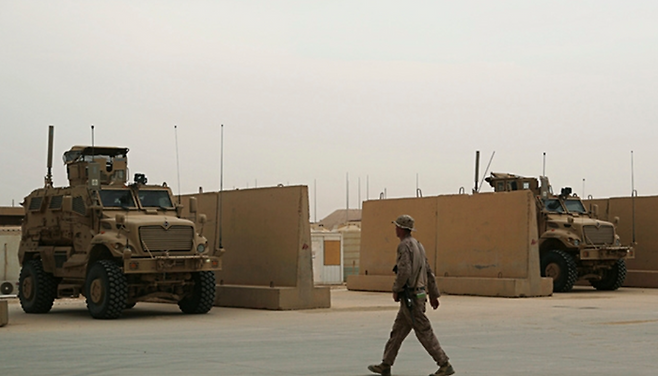 이라크 서부에 위치한 알아사드 공군기지. ⓒAP·뉴시스