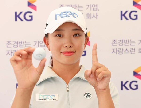 2024년 한국여자프로골프(KLPGA) 투어 제13회 KG 레이디스 오픈에 출전한 윤화영 프로가 1라운드에서 홀인원을 기록했다. 사진제공=KLPGA