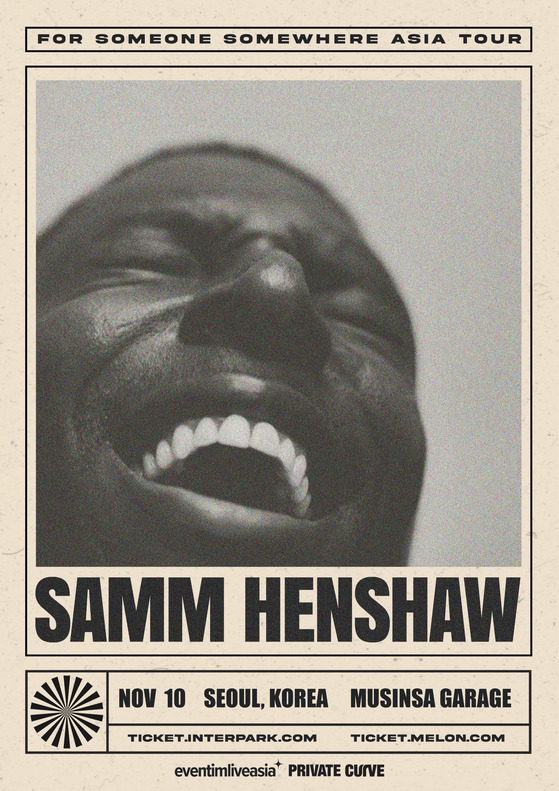 Samm Henshaw Seoul concert poster [PRIVATE CURVE]