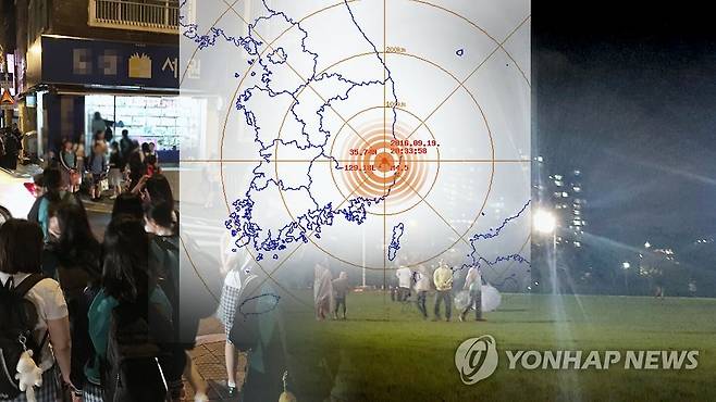 경주 지진(CG) [연합뉴스TV 제공]