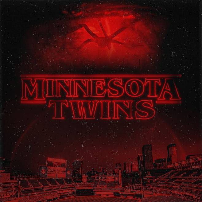 네티즌이 미네소타 구장에 넷플릭스 드라마 '기묘한 이야기'를 합성한 사진. 사진=엑스(@bretthoward_) 캡처