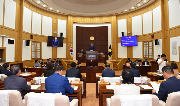 경산시의회 임시회 본회의 전경 [사진=경산시의회]