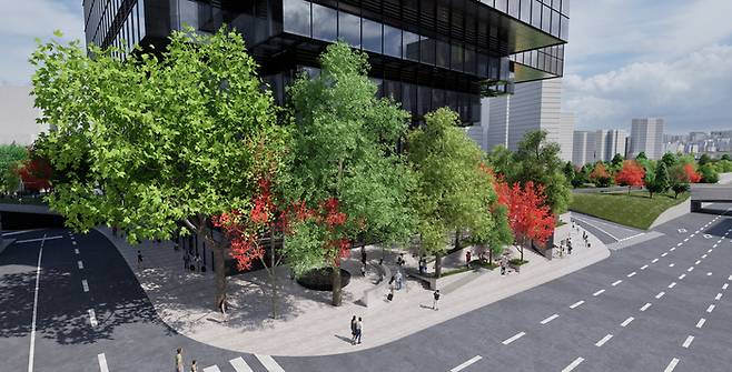 서울 서초구 더리버사이드호텔 부지에 들어설 47층 규모 호텔 저층부 조감도. 서울시 제공