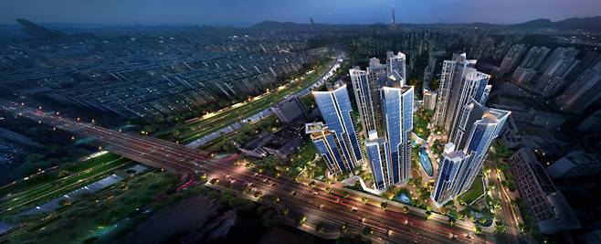 개포주공5단지 재건축 단지 조감도. 대우건설