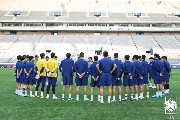 대한민국 남자 축구대표팀. 대한축구협회 제공