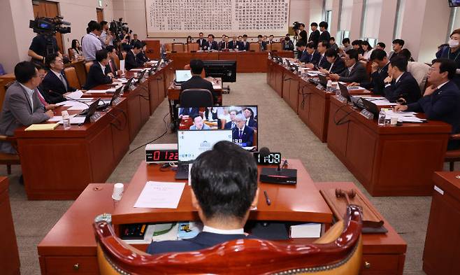 국회 법제사법위원회는 5일 오전 전체회의를 열고 간첩죄 개정을 내용으로 하는 형법 개정안 등을 상정했다. (사진=뉴시스)