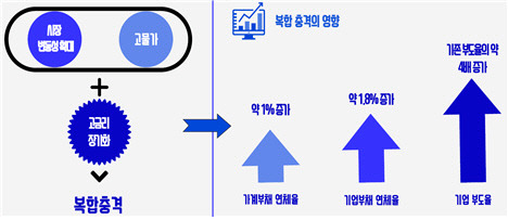 복합 충격의 파급 영향. 한국경제연구원 제공