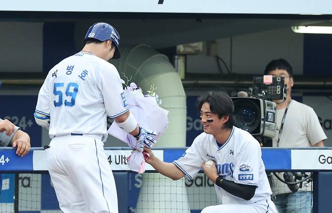 삼성 내 홈런 1위인 구자욱(오른쪽)과 박병호. 사진제공｜삼성 라이온즈