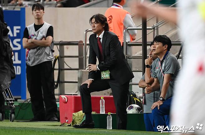 홍명보 신임 감독이 이끄는 대한민국 축구대표팀은 5일 서울월드컵경기장에서 열린 2026 북중미 월드컵 아시아 3차예선 B조 1차전 팔레스타인과의 홈 경기에서 0-0으로 비겼다. 서울월드컵경기장, 박지영 기자