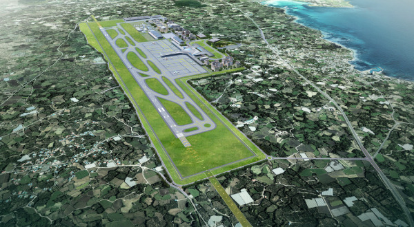 A bird’s-eye view of Jeju’s second airport. [Courtesy of the Ministry of Land, Infrastructure and Transport]