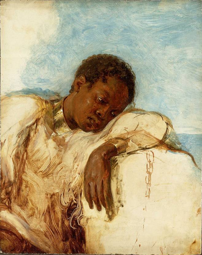 작자미상, 사슬을 찬 노예, 1820, 캔버스에 유채 등, 260x205cm, 왕립 박물관 그리니치